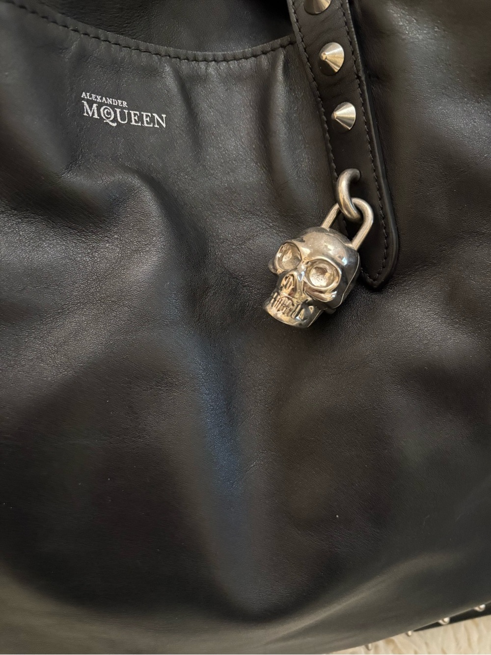 Authentic Alexander McQueen Studded Leather Tote - Picture 4 of 15